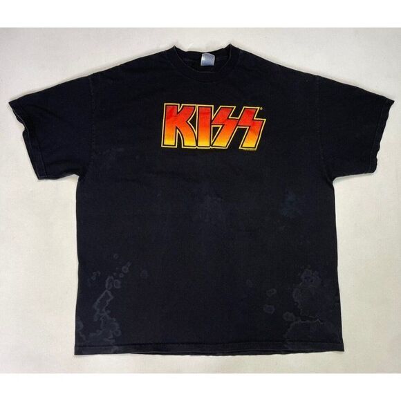 VINTAGE Kiss 2005 Graphic T-shirt Men XXL Black Short Sleeve Music - Picture 1 of 9